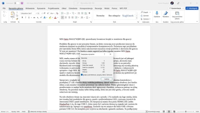 Jak sprawdzić w Wordzie ilość znaków i uniknąć nieporozumień w tekście Jak sprawdzić w Wordzie ilość znaków i uniknąć nieporozumień w tekście